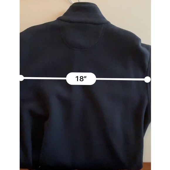 IZOD Performax Mens XL Blue Fleece 1/4‎ Zip Pullover Jacket - Picture 9 of 13